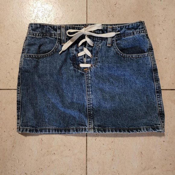 Denim Mini Skirt Size 1 LEI - Picture 1 of 4